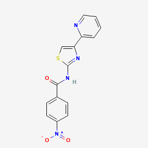 4-Nitro-N-(4-(pyridin-2-yl)thiazol-2-yl)benzamide