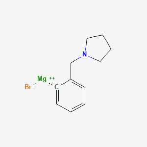 [2-(1-Pyrrolidinylmethyl)phenyl]magnesium bromide, 0.25M solution in THF, AcroSeal®
