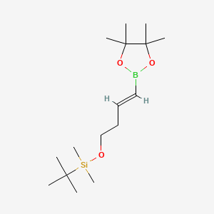 (E)-tert-Butyldimethyl((4-(4,4,5,5-tetramethyl-1,3,2-dioxaborolan-2-yl)but-3-en-1-yl)oxy)silane