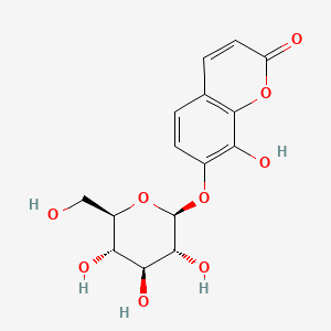 8-Hydroxy-7-(((2S,3R,4S,5S,6R)-3,4,5-trihydroxy-6-(hydroxymethyl)tetrahydro-2H-pyran-2-yl)oxy)-2H-chromen-2-one