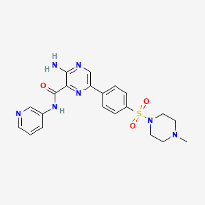 3-Amino-6-(4-((4-methylpiperazin-1-yl)sulfonyl)phenyl)-N-(pyridin-3-yl)pyrazine-2-carboxamide