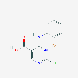4-[(2-Bromophenyl)amino]-2-chloro-5-pyrimidinecarboxylic acid