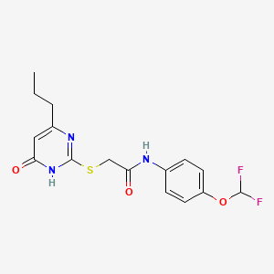 N-(4-(Difluoromethoxy)phenyl)-2-((6-oxo-4-propyl-1,6-dihydropyrimidin-2-yl)thio)acetamide