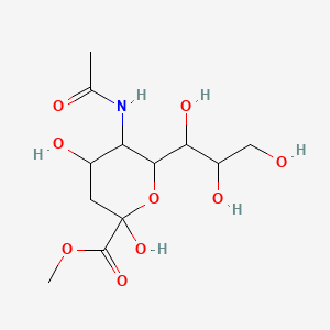 Methyl (2S,4S,5R,6R)-5-acetamido-2,4-dihydroxy-6-((1R,2R)-1,2,3-trihydroxypropyl)tetrahydro-2H-pyran-2-carboxylate hydrate