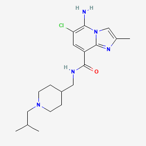 5-Amino-6-chloro-N-((1-isobutylpiperidin-4-yl)methyl)-2-methylimidazo[1,2-a]pyridine-8-carboxamide