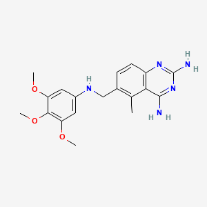 5-Methyl-6-(((3,4,5-trimethoxyphenyl)amino)methyl)quinazoline-2,4-diamine