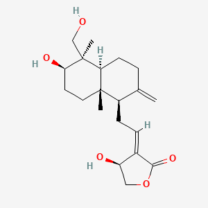 (3E,4S)-3-[2-[(1R,4aS,5R,6R,8aS)-Decahydro-6-hydroxy-5-(hydroxymethyl)-5,8a-dimethyl-2-methylene-1-naphthalenyl]ethylidene]dihydro-4-hydroxy-2(3H)-furanone