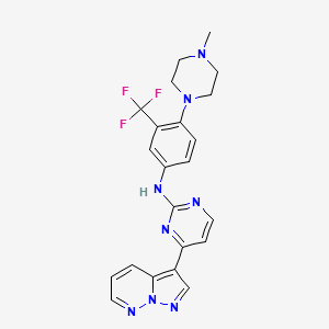 N-(4-(4-Methylpiperazin-1-yl)-3-(trifluoromethyl)phenyl)-4-(pyrazolo[1,5-b]pyridazin-3-yl)pyrimidin-2-amine