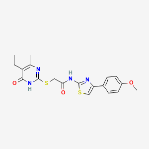 2-((5-Ethyl-4-methyl-6-oxo-1,6-dihydropyrimidin-2-yl)thio)-N-(4-(4-methoxyphenyl)thiazol-2-yl)acetamide