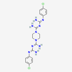 N1,N4-Bis(N-(4-chlorophenyl)carbamimidoyl)piperazine-1,4-bis(carboximidamide)