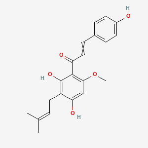 1-(2,4-Dihydroxy-6-methoxy-3-(3-methylbut-2-en-1-yl)phenyl)-3-(4-hydroxyphenyl)prop-2-en-1-one