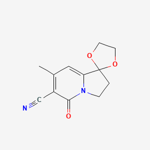7'-Methyl-5'-oxo-3',5'-dihydro-2'H-spiro[[1,3]dioxolane-2,1'-indolizine]-6'-carbonitrile