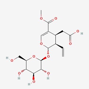 2-((2S,3R,4S)-5-(Methoxycarbonyl)-2-(((2S,3R,4S,5S,6R)-3,4,5-trihydroxy-6-(hydroxymethyl)tetrahydro-2H-pyran-2-yl)oxy)-3-vinyl-3,4-dihydro-2H-pyran-4-yl)acetic acid