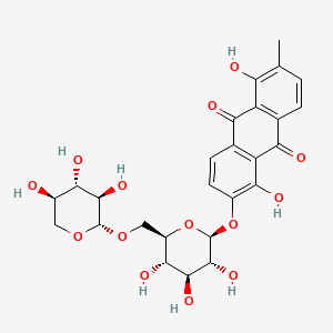 1,5-Dihydroxy-2-methyl-6-[(2S,3R,4S,5S,6R)-3,4,5-trihydroxy-6-[[(2S,3R,4S,5R)-3,4,5-trihydroxyoxan-2-yl]oxymethyl]oxan-2-yl]oxyanthracene-9,10-dione