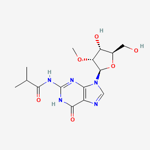 N-(9-((2R,3R,4R,5R)-4-Hydroxy-5-(hydroxymethyl)-3-methoxytetrahydrofuran-2-yl)-6-oxo-6,9-dihydro-3H-purin-2-yl)isobutyramide
