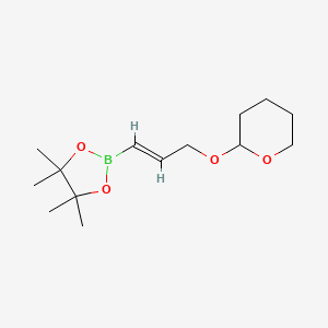 3-(Tetrahydropyran-2-yloxy)prop-1-en-1-ylboronic acid pinacol ester, 90%
