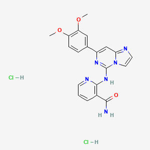 2-((7-(3,4-Dimethoxyphenyl)imidazo[1,2-c]pyrimidin-5-yl)amino)nicotinamide dihydrochloride