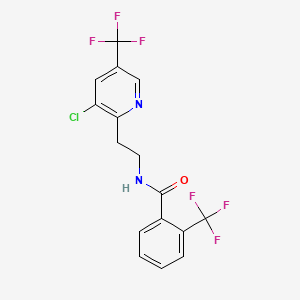 N-[2-[3-Chloro-5-(trifluoromethyl)-2-pyridinyl]ethyl]-2-(trifluoromethyl)benzamide