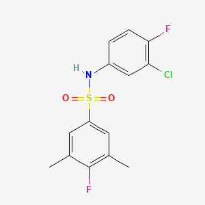 N-(3-Chloro-4-fluorophenyl)-4-fluoro-3,5-dimethylbenzenesulfonamide