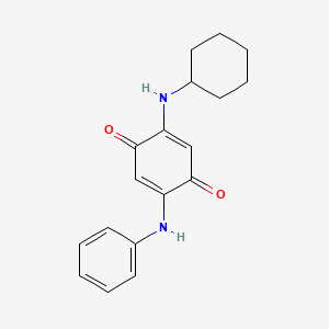2-(Cyclohexylamino)-5-(phenylamino)cyclohexa-2,5-diene-1,4-dione