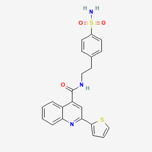 N-(4-Sulfamoylphenethyl)-2-(thiophen-2-yl)quinoline-4-carboxamide