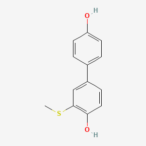 3-(Methylthio)-[1,1'-biphenyl]-4,4'-diol