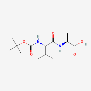 (S)-2-((S)-2-((tert-Butoxycarbonyl)amino)-3-methylbutanamido)propanoic acid