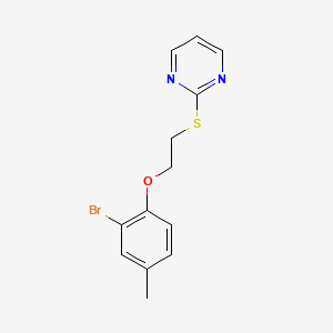 2-((2-(2-Bromo-4-methylphenoxy)ethyl)thio)pyrimidine