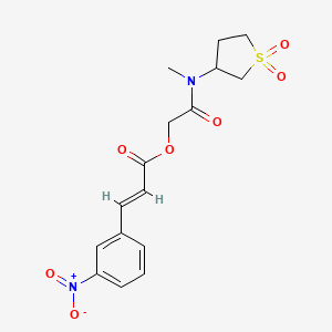 2-((1,1-Dioxidotetrahydrothiophen-3-yl)(methyl)amino)-2-oxoethyl 3-(3-nitrophenyl)acrylate