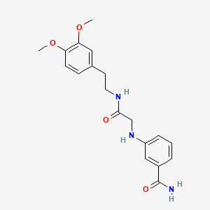 3-((2-((3,4-Dimethoxyphenethyl)amino)-2-oxoethyl)amino)benzamide