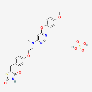 5-(4-(2-((6-(4-Methoxyphenoxy)pyrimidin-4-yl)(methyl)amino)ethoxy)benzyl)thiazolidine-2,4-dione sulfate