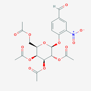 (2R,3S,4S,5R,6S)-2-(Acetoxymethyl)-6-(4-formyl-2-nitrophenoxy)tetrahydro-2H-pyran-3,4,5-triyl triacetate