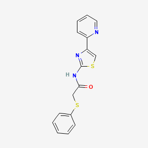 2-(Phenylthio)-N-(4-(pyridin-2-yl)thiazol-2-yl)acetamide