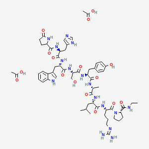 (S)-N-Ethyl-1-(((S)-5-oxopyrrolidine-2-carbonyl)-L-histidyl-L-tryptophyl-L-seryl-L-tyrosyl-D-alanyl-L-leucyl-L-arginyl)pyrrolidine-2-carboxamide Acetate