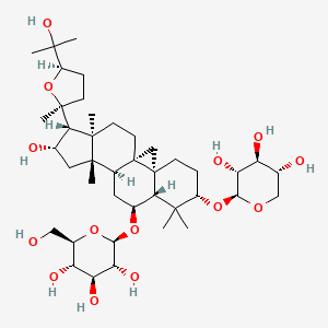 (2R,3R,4S,5S,6R)-2-(((2aR,3R,4S,5aS,5bS,7S,7aR,9S,11aR,12aS)-4-Hydroxy-3-((2S,5R)-5-(2-hydroxypropan-2-yl)-2-methyltetrahydrofuran-2-yl)-2a,5a,8,8-tetramethyl-9-(((2S,3R,4S,5R)-3,4,5-trihydroxytetrahydro-2H-pyran-2-yl)oxy)hexadecahydrocyclopenta[a]cyclopr