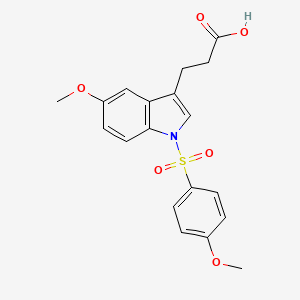 3-(5-Methoxy-1-((4-methoxyphenyl)sulfonyl)-1H-indol-3-yl)propanoic acid