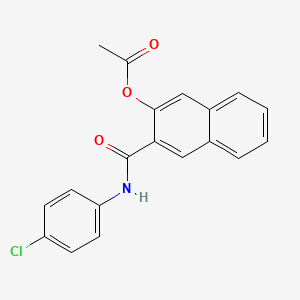 3-((4-Chlorophenyl)carbamoyl)naphthalen-2-yl acetate