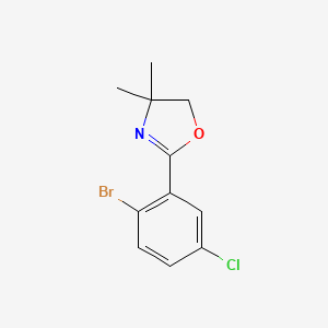 2-(2-Bromo-5-chlorophenyl)-4,4-dimethyl-4,5-Dihydrooxazole