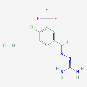 2-(4-Chloro-3-(trifluoromethyl)benzylidene)hydrazine-1-carboximidamide hydrochloride
