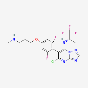 (S)-5-Chloro-6-(2,6-difluoro-4-(3-(methylamino)propoxy)phenyl)-N-(1,1,1-trifluoropropan-2-yl)-[1,2,4]triazolo[1,5-a]pyrimidin-7-amine