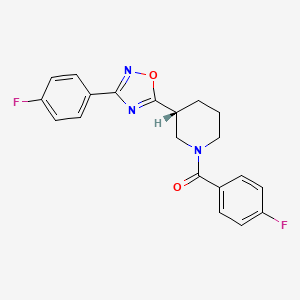 (R)-(4-Fluorophenyl)(3-(3-(4-fluorophenyl)-1,2,4-oxadiazol-5-yl)piperidin-1-yl)methanone