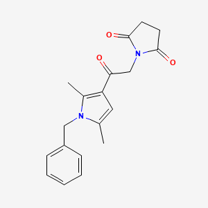1-(2-(1-Benzyl-2,5-dimethyl-1H-pyrrol-3-yl)-2-oxoethyl)pyrrolidine-2,5-dione