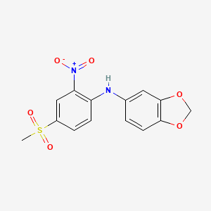 N-(4-Methanesulfonyl-2-nitrophenyl)-2H-1,3-benzodioxol-5-amine