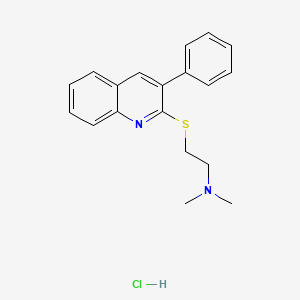 N,N-Dimethyl-2-((3-phenylquinolin-2-yl)thio)ethan-1-amine Hydrochloride