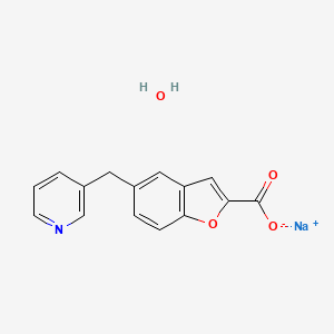 Sodium 5-(pyridin-3-ylmethyl)benzofuran-2-carboxylate