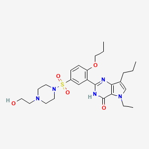 5-Ethyl-2-(5-((4-(2-hydroxyethyl)piperazin-1-yl)sulfonyl)-2-propoxyphenyl)-7-propyl-3,5-dihydro-4H-pyrrolo[3,2-d]pyrimidin-4-one