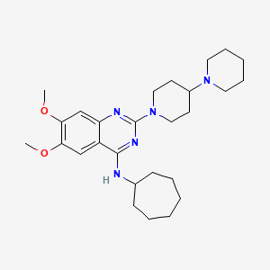 2-([1,4'-Bipiperidin]-1'-yl)-N-cycloheptyl-6,7-dimethoxyquinazolin-4-amine