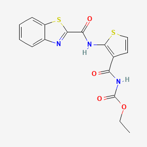 Ethyl (2-(Benzo[d]thiazole-2-carboxamido)thiophene-3-carbonyl)carbamate