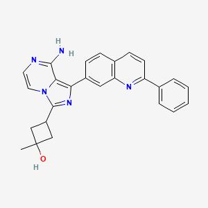 Cis-3-(8-Amino-1-(2-phenylquinolin-7-yl)imidazo[1,5-a]pyrazin-3-yl)-1-methylcyclobutan-1-ol