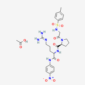 (S)-N-((S)-5-Guanidino-1-((4-nitrophenyl)amino)-1-oxopentan-2-yl)-1-(tosylglycyl)pyrrolidine-2-carboxamide acetate